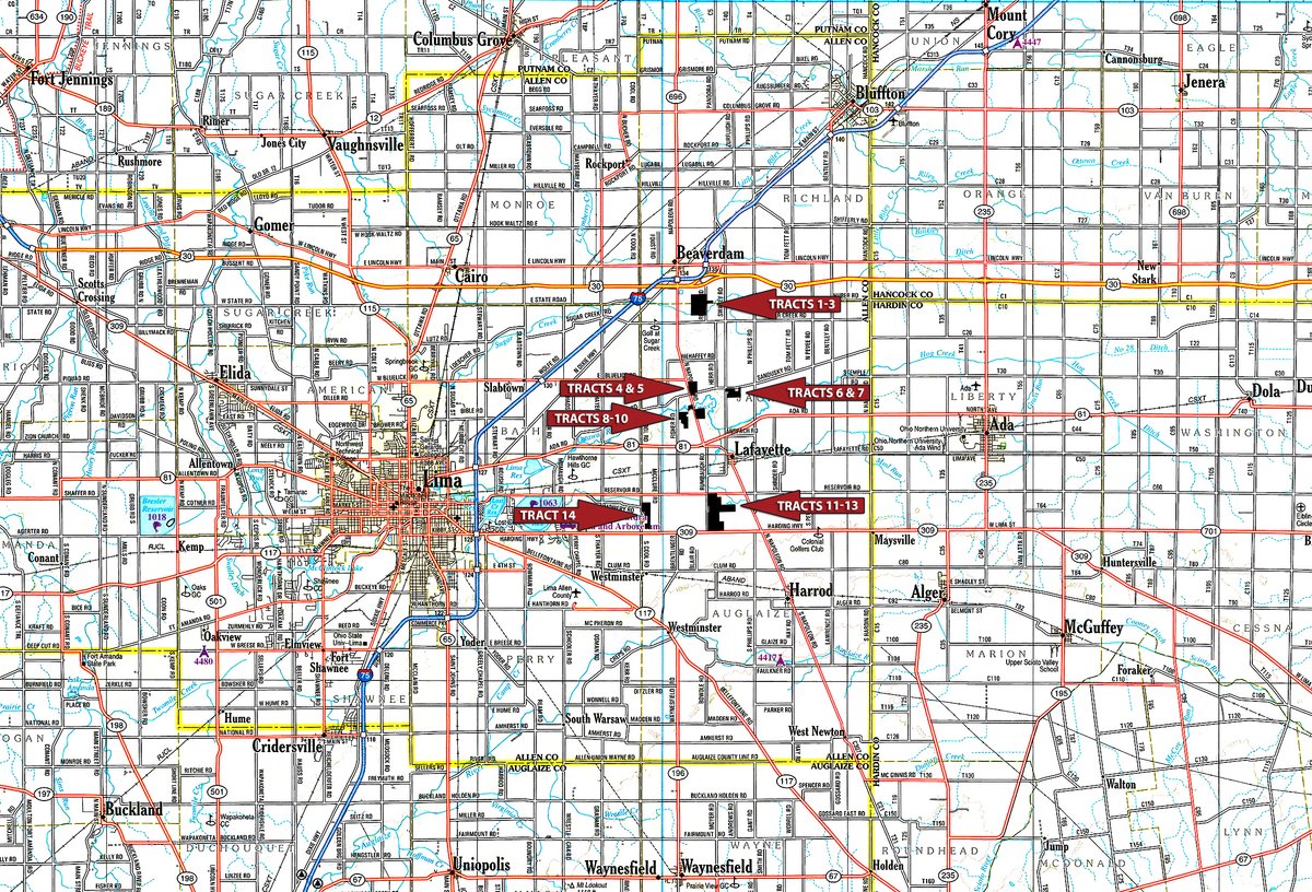 Area map - EQUIPMENT AUCTION IN ALLEN COUNTY, OHIO